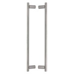 M Marcus Heritage Brass Back to Back Door Pull Handle 19mm Round Bar Design 489mm length